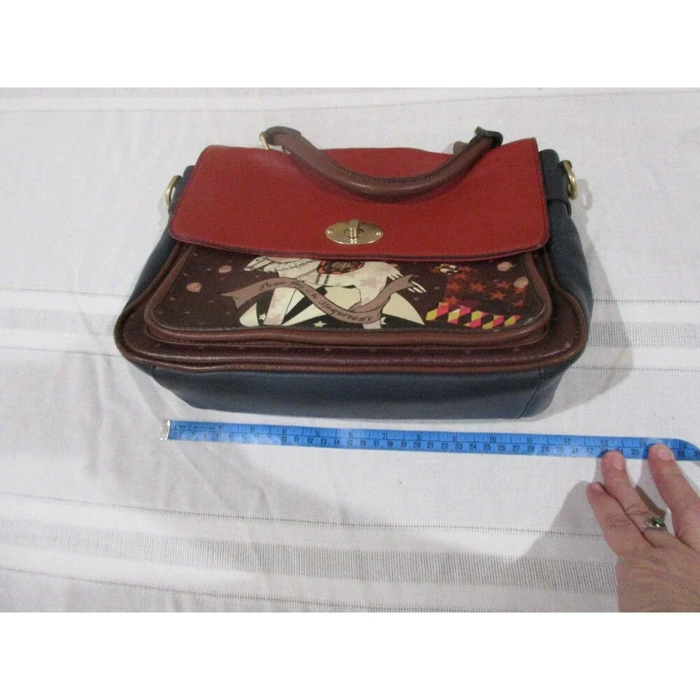 Geninue Bean Poll of the Masquerade Handbag Leather Multicolor Satchel